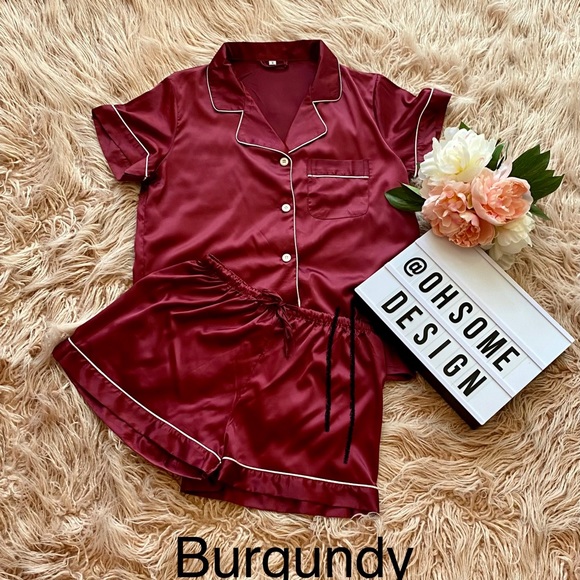 BRAND NEW satin short pjs set different colours - Picture 3 of 10